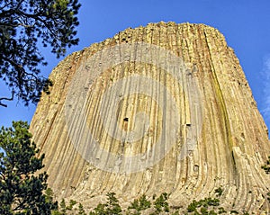 Beautiful scenario of Devils Tower, USA