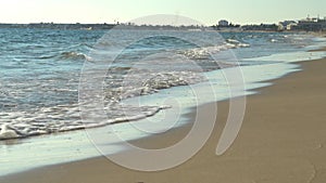 Beautiful scene of coastline with waves in Tunisia, Africa.