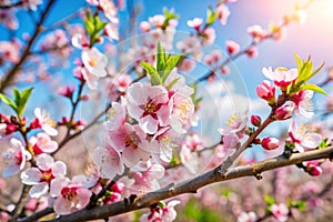 Fruit blossoms in spring and fruit