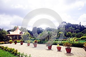 A beautiful scene of Napier Museum Gaardens, Kerala, India