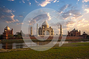 Beautiful scene of Taj Mahal