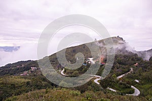 beautiful scene - view point of doi pha tang chiang rai, Thailand