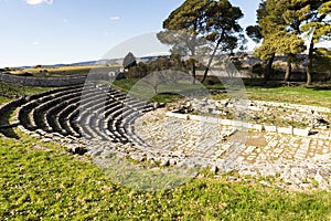 Beautiful Sceneries of The Greek Theater in Palazzolo Acreide, Province of Syracuse