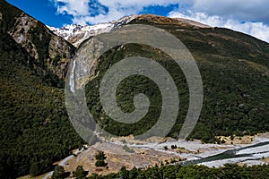 Beautiful scenery in Arthur Pass National park, New Zealand