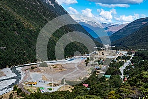 Beautiful scenery in Arthur Pass National park, New Zealand