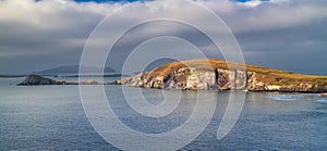 Beautiful scenery of the Atlantic Ocean coastline on Dingle Peninsula, County Kerry, Ireland