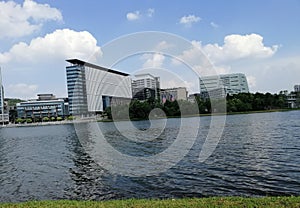 Beautiful scenery at Ayer8 Lakeside Park Putrajaya. Nature and environmental concepts