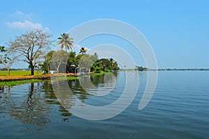 Beautiful scenery of backwaters of Alleppey