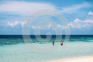 Beautiful scenery at the beach in Sibuan Island, one of the islands in Semporna Tun marine Sakaran Park photo