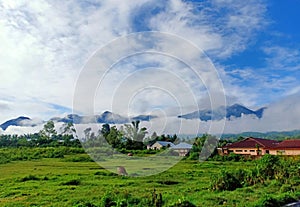 Beautiful scenery in the city of Ruteng, Flores Island, Indonesia photo