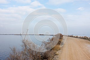 Beautiful scenery in the delta of Gallikos river, Kalochori, Greece, a refuge for many species of birds and fish