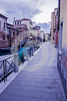 Beautiful scenery of the endless streets of Venice photo