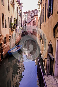 Beautiful scenery of the endless streets of Venice photo