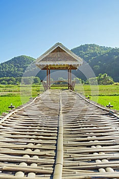 Beautiful scenery in the famous travel destinations of Mae Hong Son Pha Bong Village