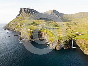 The beautiful scenery of the Faroe islands, Gasadalur