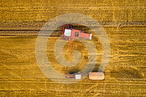 Beautiful scenery of fields during harvest in northern Poland