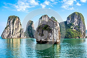 Beautiful Scenery at Halong Bay, Vietnam photo