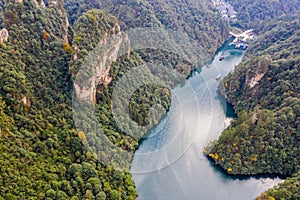 Beautiful scenery from the high of Baofeng lake in China