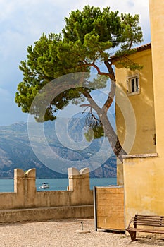 Beautiful scenery in lake Garda Italy