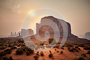 Beautiful scenery of mesas landscape in Bryce Canyon National Park, Utah, USA photo