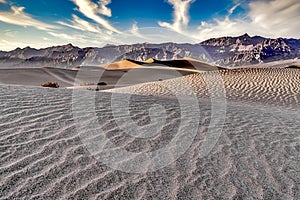 Beautiful scenery of the Mesquite Flat Sand Dunes, Death Valley, California