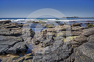 Beautiful scenery of Mooloolaba Beach, Sunshine Coast, Queensland, Australia