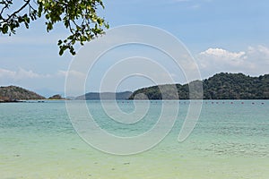 Beautiful scenery at Pulau Beras Basah, DXN Beras Basah Island at Malaysia photo