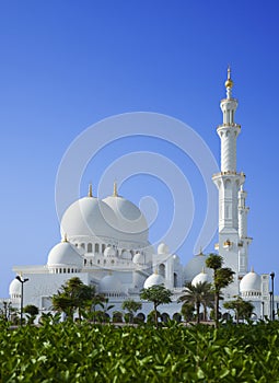 Beautiful scenery Sheikh Zayed Mosque in Abu Dhabi UAE