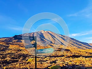 Beautiful scenery of Teide volcano in San Roques de Garcia, Tenerife. Spain photo