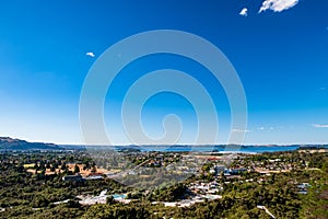 Beautiful scenery of thermal land, Rotorua, North Island,  New Zealand