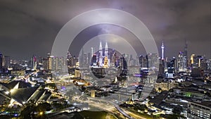 beautiful scenery view of kuala lumpur, malaysia skyline