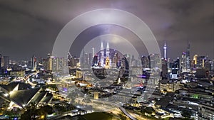 beautiful scenery view of kuala lumpur, malaysia skyline