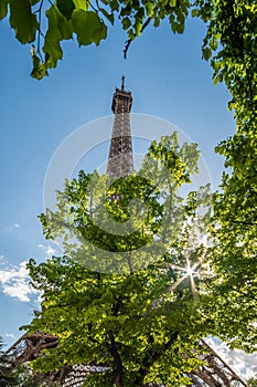 beautiful scenes around eiffel tower in paris