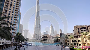 Beautiful scenes from Downtown Dubai | The famous Dubai Fountain, Dubai Mall, Burj Khalifa and Opera house
