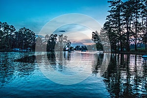 Beautiful scenes on lake wateree in south carolina