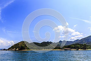 Beautiful scenic beach clean Aegean Sea