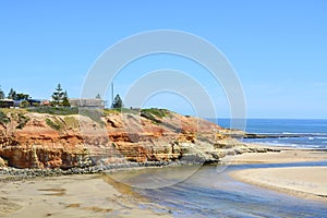 Beautiful scenic coastline estuary where Onkaparinga River