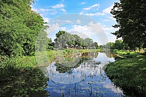 Beautiful scenic forest and river along dutch cycling track - Oisterwijk (Voorste Stroom), Netherlands