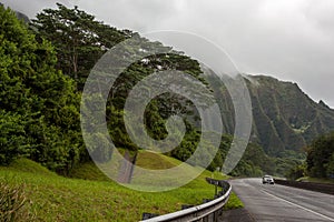 Beautiful Scenic H3 freeway Windward Oahu Hawaii