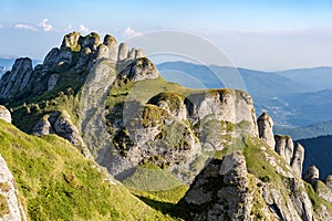 Beautiful scenic landscape in Ciucas Mountains part of the Carpathian Mountains in Romania
