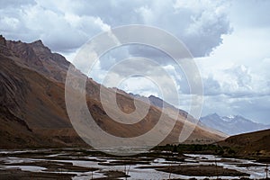 Beautiful and scenic landscape of Kaza. Spiti toursim marketed by Himachal Pradesh photo
