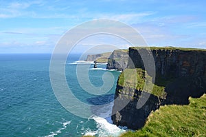 Beautiful scenic photo of the cliffs of moher