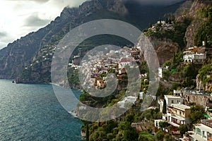 Beautiful scenic of route to positano southern italy