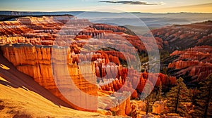 Beautiful and scenic view of bryce canyon landscape