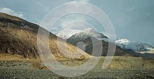 Beautiful scenic view of colorful in Nubra Valley, Leh district, Ladakh range, Jammu & Kashmir, Northern India