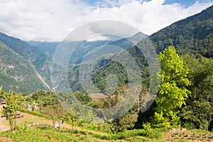 Beautiful scenic view from Dali Village in Taroko National Park, Xiulin, Hualien, Taiwan