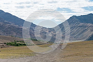 Beautiful scenic view from Between Hemis Shukpachan and Tingmosgang Temisgam in Sham Valley, Ladakh, India.