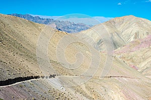 Beautiful scenic view from Between Hemis Shukpachan and Tingmosgang Temisgam in Sham Valley, Ladakh, India.