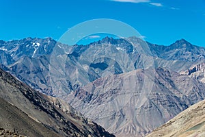 Beautiful scenic view from Between Hemis Shukpachan and Tingmosgang Temisgam in Sham Valley, Ladakh, India.