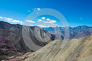 Beautiful scenic view from Between Hemis Shukpachan and Tingmosgang Temisgam in Sham Valley, Ladakh, India.